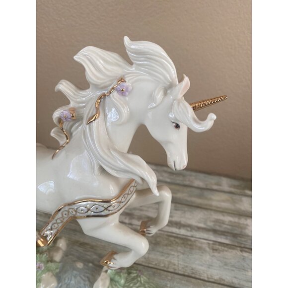 Lenox Leap of the Unicorn Figurine 2005 Fine Ivory China Fantasy Statue - Picture 7 of 16